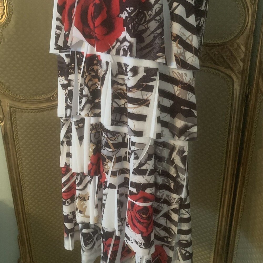 Caren Sport. Size 2X. Stretch Dress with Ruffles all down the front. B46 - Picture 4 of 7